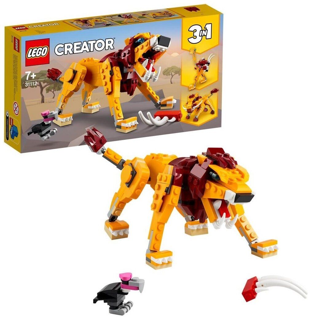 Конструктор LEGO Creator "Дикий лев 3 в 1" 31112
Конструктор LEGO Creator "Дикий лев 3 в 1" 31112