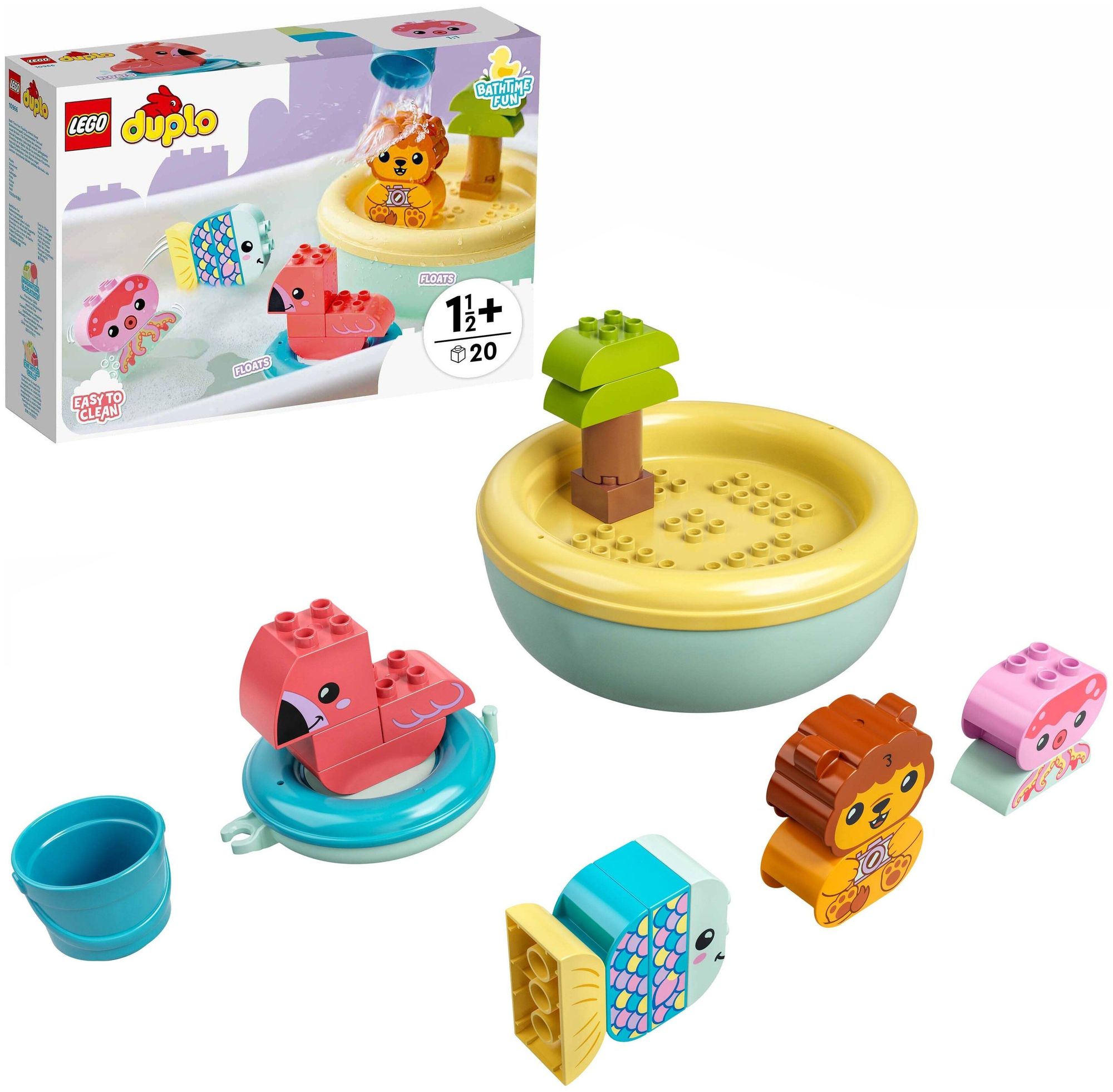 Конструктор LEGO DUPLO "Приключения в ванной: плавучий остров для зверей" 10966
Конструктор LEGO DUPLO "Приключения в ванной: плавучий остров для зверей" 10966