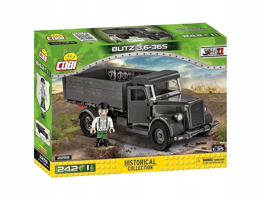Конструктор Cobi арт.2259 Немецкий грузовик Opel Blitz 242 дет.
Конструктор Cobi арт.2259 Немецкий грузовик Opel Blitz 242 дет.