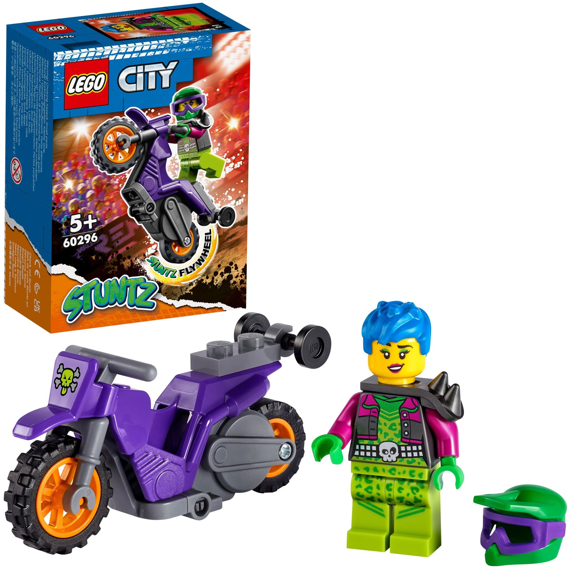 Конструктор LEGO 60296 City Wheelie Stunt Bike (Акробатический трюковый мотоцикл)
Конструктор LEGO 60296 City Wheelie Stunt Bike (Акробатический трюковый мотоцикл)