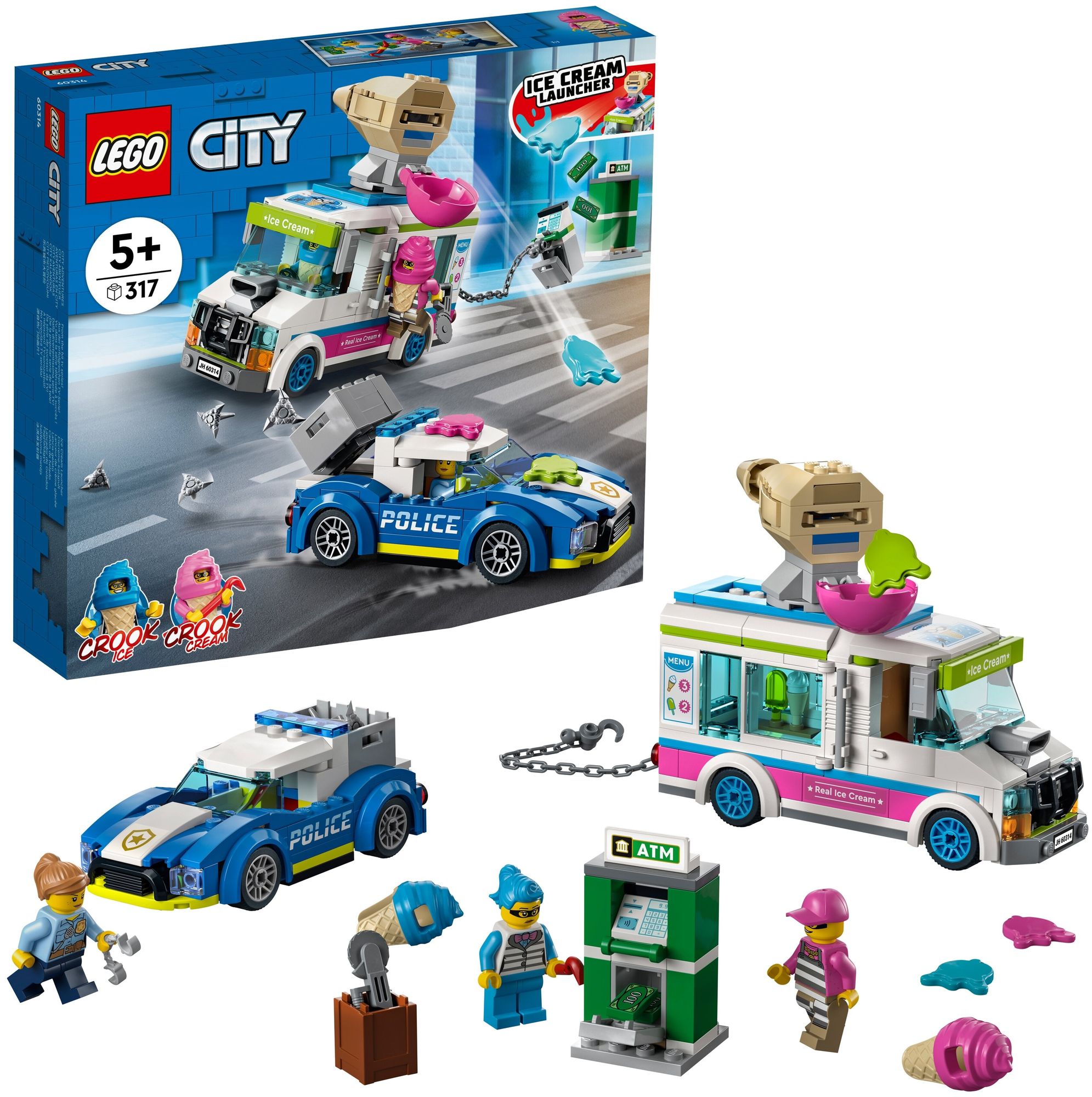 Конструктор LEGO 60314 City Ice Cream Truck (Погоня полиции за грузовиком с мороженым)
Конструктор LEGO 60314 City Ice Cream Truck (Погоня полиции за грузовиком с мороженым)