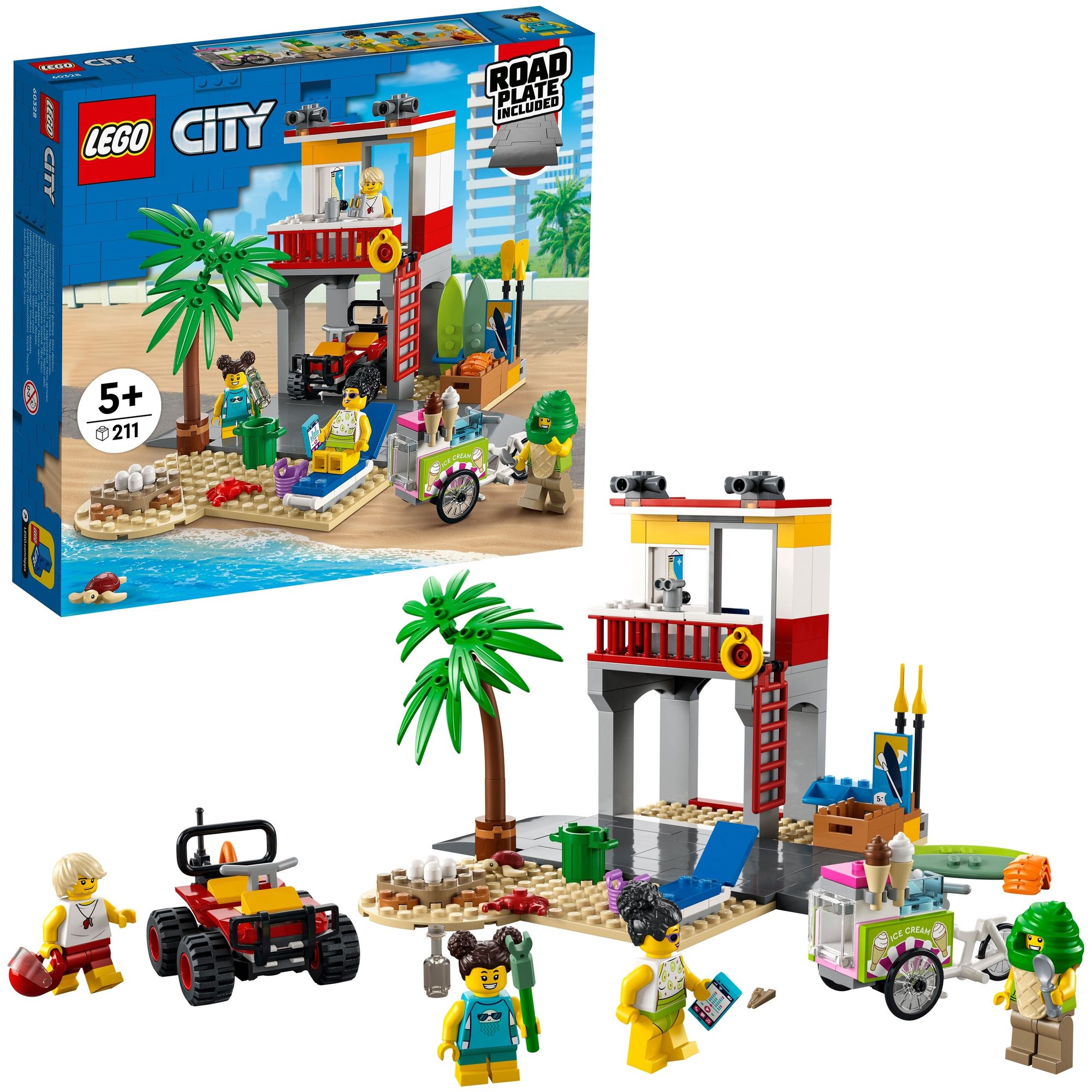 Конструктор LEGO 60328 City Beach Lifeguard Station (Пост спасателей на пляже)
Конструктор LEGO 60328 City Beach Lifeguard Station (Пост спасателей на пляже)