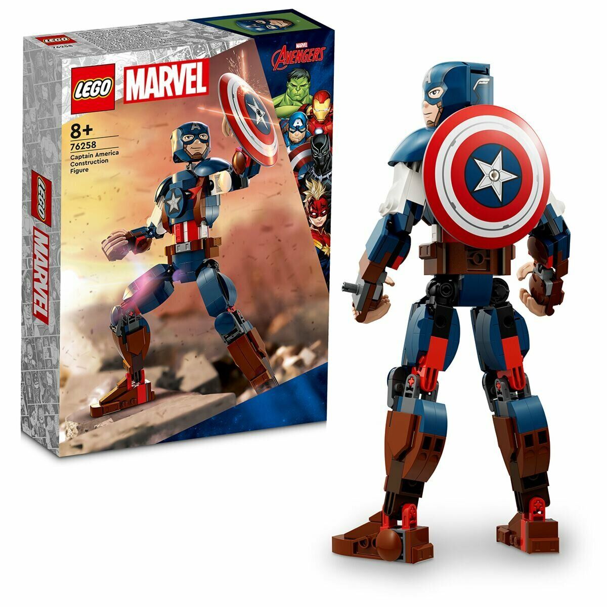 LEGO Super Heroes Marvel Сборная фигурка Капитана Америки 76258
LEGO Super Heroes Marvel Сборная фигурка Капитана Америки 76258