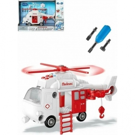 Конструктор "Вертолет Medevac" (свет,звук) в коробке 3 отвертки;открываются кабина,дверь;подъем крючком;аксессуар
Конструктор "Вертолет Medevac" (свет,звук) в коробке 3 отвертки;открываются кабина,дверь;подъем крючком;аксессуар