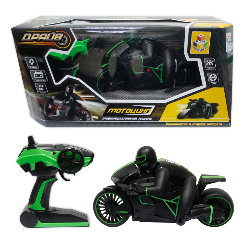 Мотоцикл с гонщиком на р/у 1TOY Драйв,, Аккум. 6V, зеленый
Мотоцикл с гонщиком на р/у 1TOY Драйв,, Аккум. 6V, зеленый