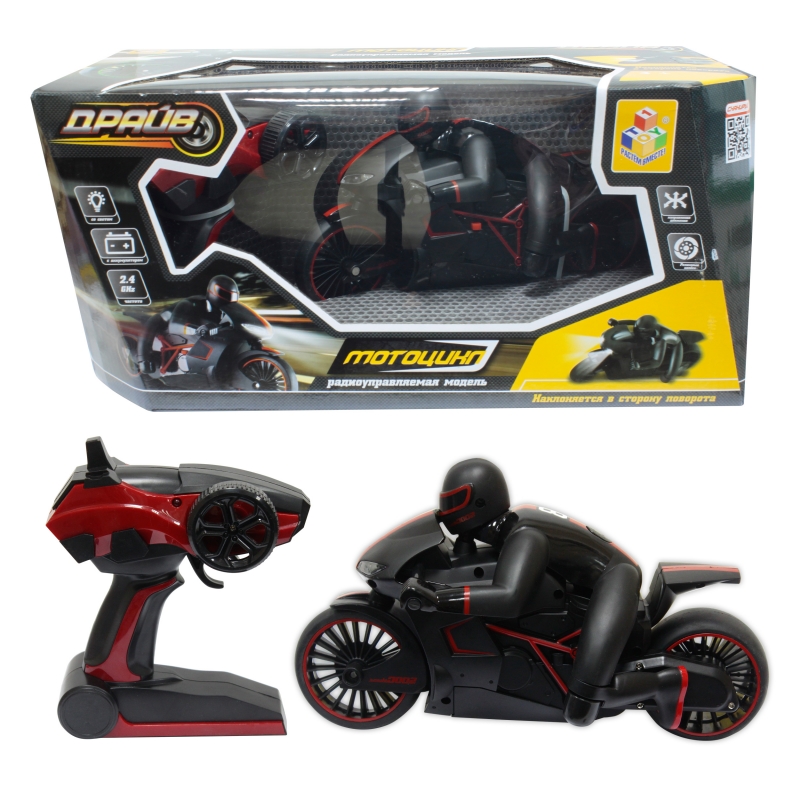 Мотоцикл с гонщиком на р/у 1TOY Драйв,, Аккум. 6V, красный
Мотоцикл с гонщиком на р/у 1TOY Драйв,, Аккум. 6V, красный