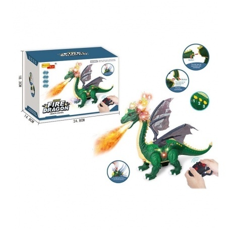 Динозавр на РУ (свет,звук,пар) с яйцами (3 шт) в коробке ходит,машет крыльями и хвостом;зеленый 66153
Динозавр на РУ (свет,звук,пар) с яйцами (3 шт) в коробке ходит,машет крыльями и хвостом;зеленый 66153