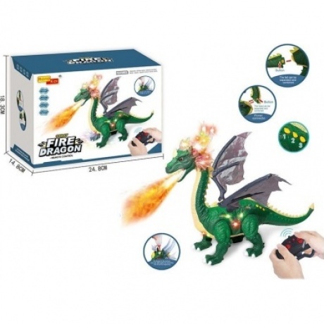 Динозавр на РУ (свет,звук,пар) с яйцами (3 шт) в коробке ходит,машет крыльями и хвостом;зеленый 66153
Динозавр на РУ (свет,звук,пар) с яйцами (3 шт) в коробке ходит,машет крыльями и хвостом;зеленый 66153