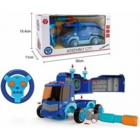 Грузовая машина POLICE на РУ (свет,звук) сборная в коробке отвертка;звуки сирены,мотора,сигнализации;открывание кабины
Грузовая машина POLICE на РУ (свет,звук) сборная в коробке отвертка;звуки сирены,мотора,сигнализации;открывание кабины