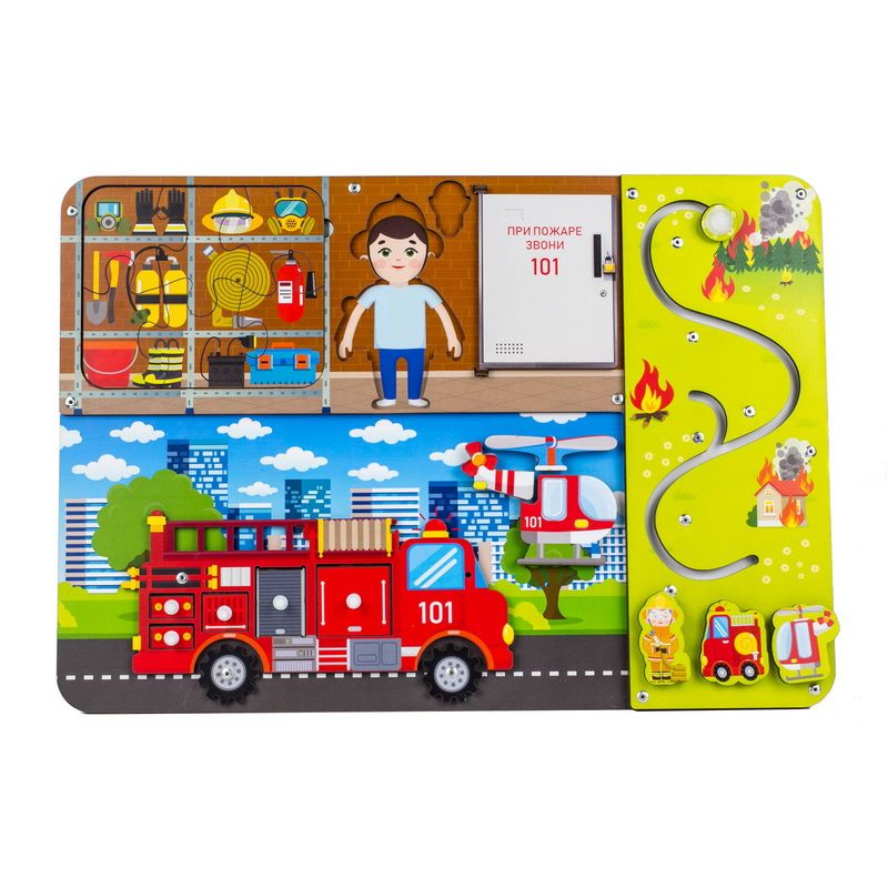 Бизиборд WOODLANDTOYS 112305 Пожарная служба
Бизиборд WOODLANDTOYS 112305 Пожарная служба