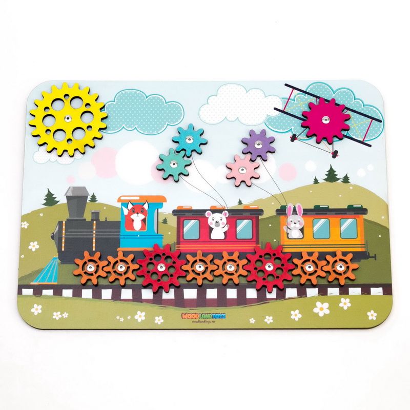 Бизиборд WOODLANDTOYS 116107 Шестеренки.Паровозик
Бизиборд WOODLANDTOYS 116107 Шестеренки.Паровозик