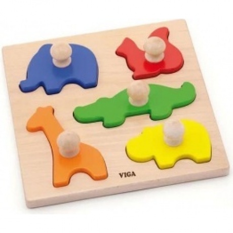 Пазл блочный для малышей животные 5 деталей в коробке VIGA VG50662
Пазл блочный для малышей животные 5 деталей в коробке VIGA VG50662