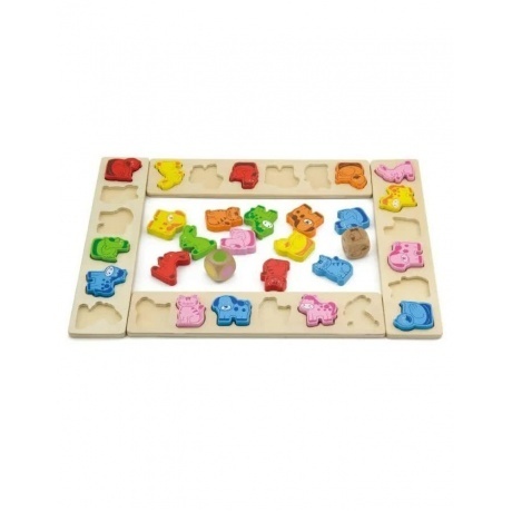 Головоломка "Карнавал животных"36 дет.в коробке 24 фигурки, 2 кубика VIGA 50450
Головоломка "Карнавал животных"36 дет.в коробке 24 фигурки, 2 кубика VIGA 50450