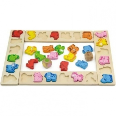 Головоломка "Карнавал животных"36 дет.в коробке 24 фигурки, 2 кубика VIGA 50450
Головоломка "Карнавал животных"36 дет.в коробке 24 фигурки, 2 кубика VIGA 50450