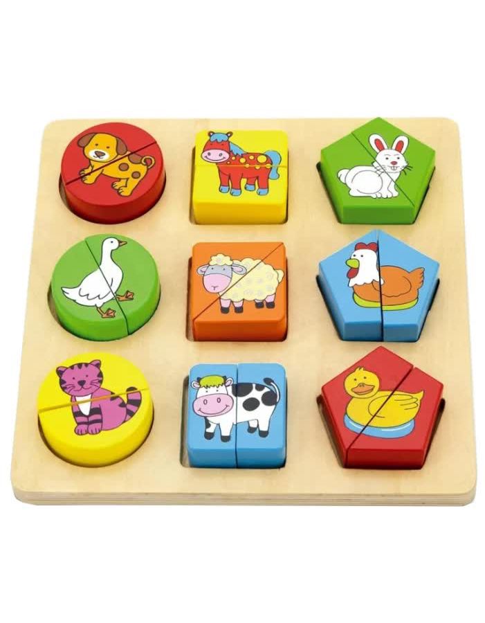 Блочный пазл "Ферма"18 деталей в коробке VIGA VG59585
Блочный пазл "Ферма"18 деталей в коробке VIGA VG59585