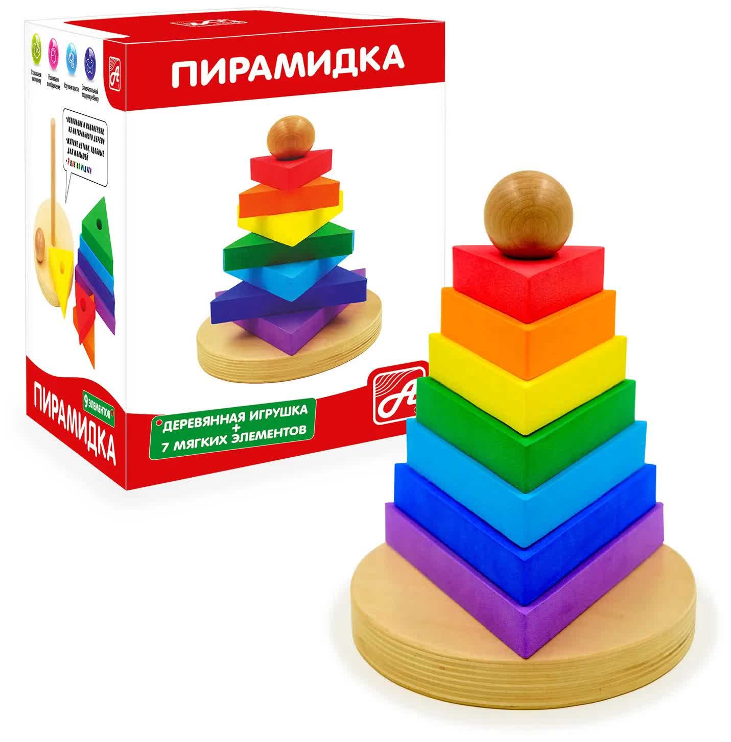 Пирамидка Радуга "Треугольники"
Пирамидка Радуга "Треугольники"