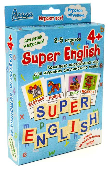 Настольная игра Нескучные игры Алиса. Super English
Настольная игра Нескучные игры Алиса. Super English