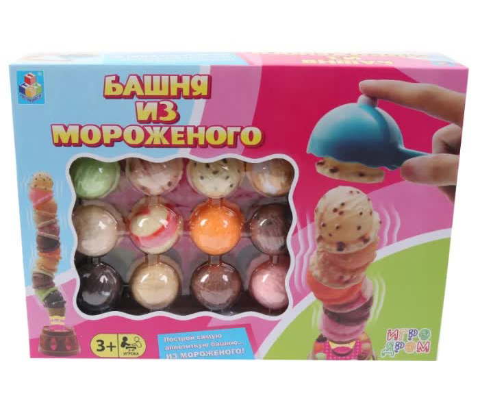 Игра настольная 1TOY ИГРОДРОМ "Башня из мороженого".
Игра настольная 1TOY ИГРОДРОМ "Башня из мороженого".