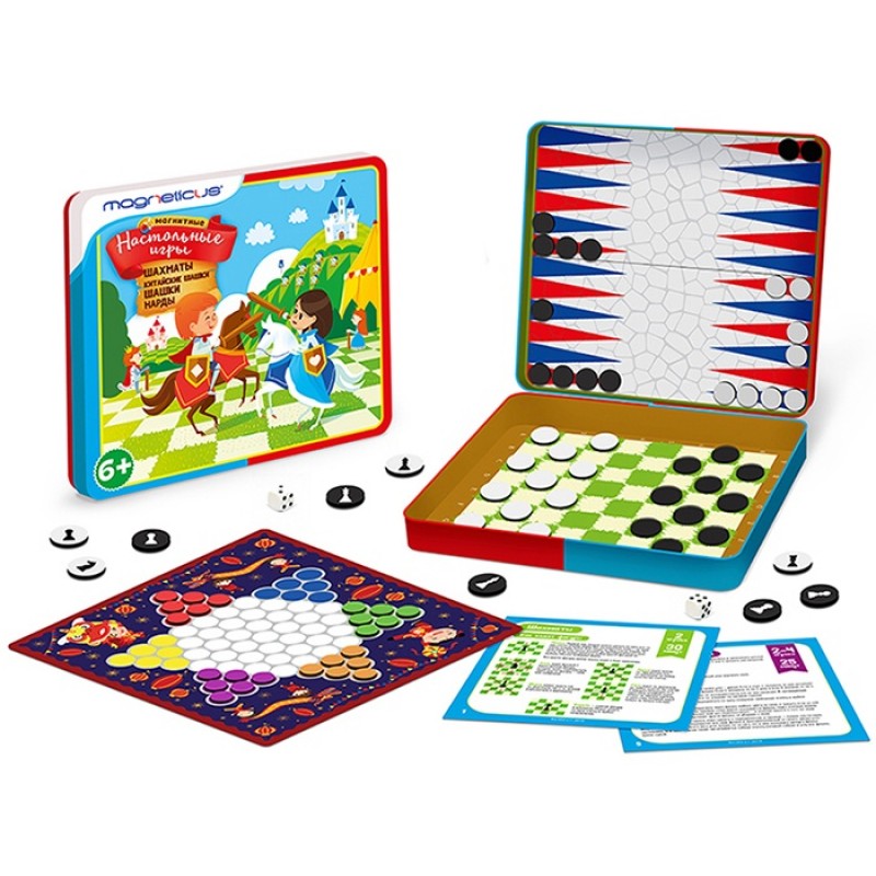 Магнитная игра MAGNETICUS BG-003 4-в-1 (шахматы, шашки, китайские шашки, нарды)
Магнитная игра MAGNETICUS BG-003 4-в-1 (шахматы, шашки, китайские шашки, нарды)