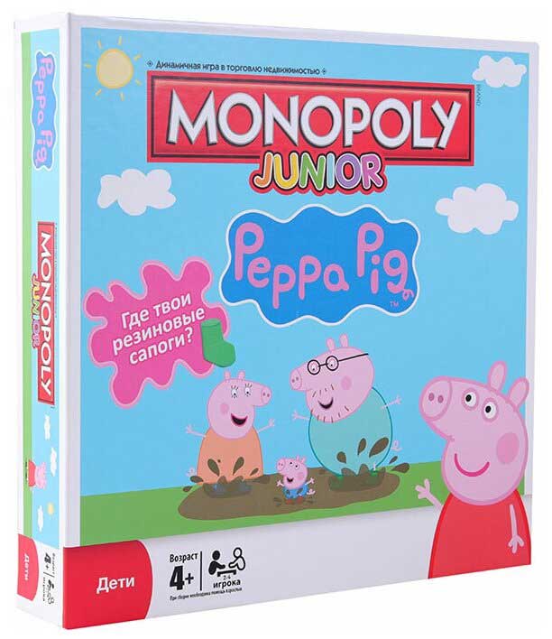 Настольнаяигра Hasbro "Монополия Junior Свинка Пеппа" (Peppa Pig)
Настольнаяигра Hasbro "Монополия Junior Свинка Пеппа" (Peppa Pig)