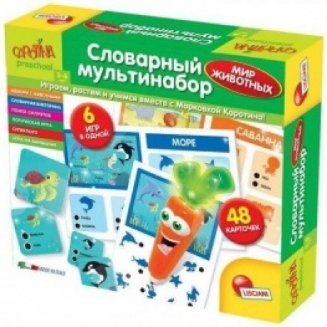 Игра развивающая Lisciani Giochi "Словарный мультинабор. Мир животных" арт.R63567
Игра развивающая Lisciani Giochi "Словарный мультинабор. Мир животных" арт.R63567