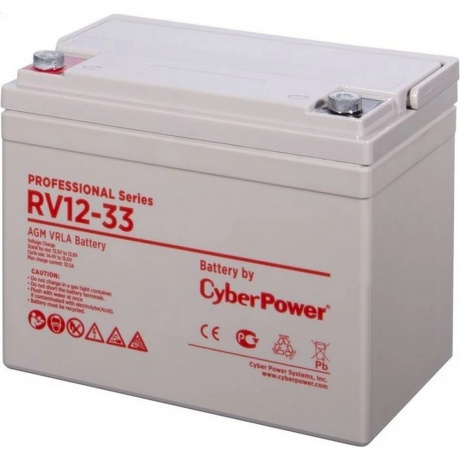 Аккумуляторная батарея CyberPower RV 12-33 напряжение 12В, емкость 35Ач, клемма Болт М6 (ДхШхВ: 197х130х159мм Полная высота 170мм; 10,7кг; Срок службы 3лет)
Аккумуляторная батарея CyberPower RV 12-33 напряжение 12В, емкость 35Ач, клемма Болт М6 (ДхШхВ: 197х130х159мм Полная высота 170мм; 10,7кг; Срок службы 3лет)