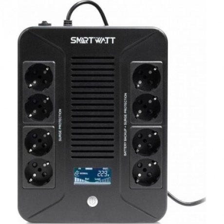 Источник бесперебойного питания Smartwatt Safe Pro 800 480Вт 800ВА черный
Источник бесперебойного питания Smartwatt Safe Pro 800 480Вт 800ВА черный