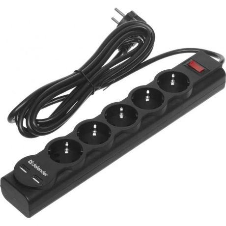 Сетевой фильтр Defender DFS 753 3,0 м, 5 розеток, 2xUSB, 2.1A (99753)
Сетевой фильтр Defender DFS 753 3,0 м, 5 розеток, 2xUSB, 2.1A (99753)