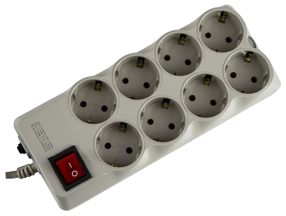 Сетевой фильтр SVEN Optima Pro 8 розеток серый шнур 31м
Сетевой фильтр SVEN Optima Pro 8 розеток серый шнур 31м