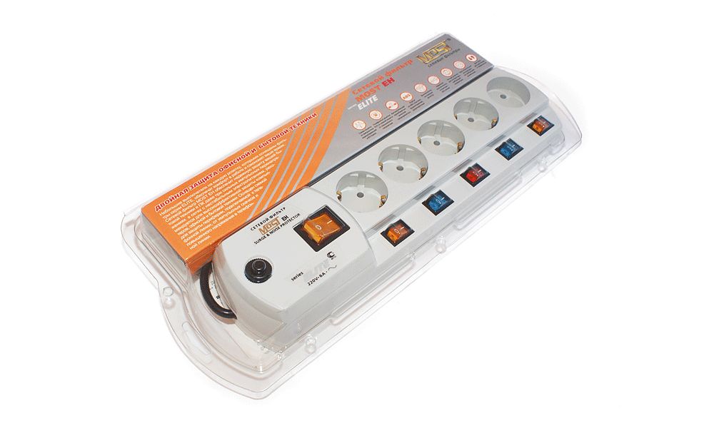 Сетевой фильтр Most EH белый 5м
Сетевой фильтр Most EH белый 5м