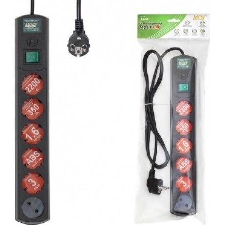 Сетевой фильтр Most LRG 1.6м черный
Сетевой фильтр Most LRG 1.6м черный