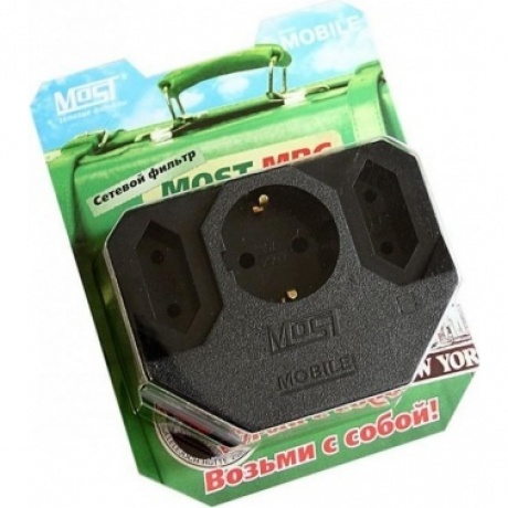 Сетевой фильтр Most MRG (адаптер на 3 розетки) черный
Сетевой фильтр Most MRG (адаптер на 3 розетки) черный
