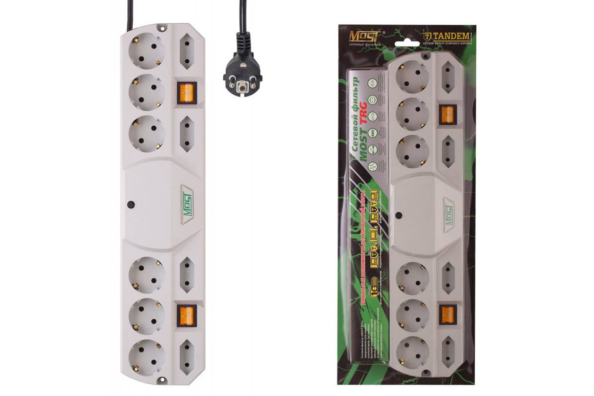 Сетевой фильтр Most ТRG белый 2м
Сетевой фильтр Most ТRG белый 2м