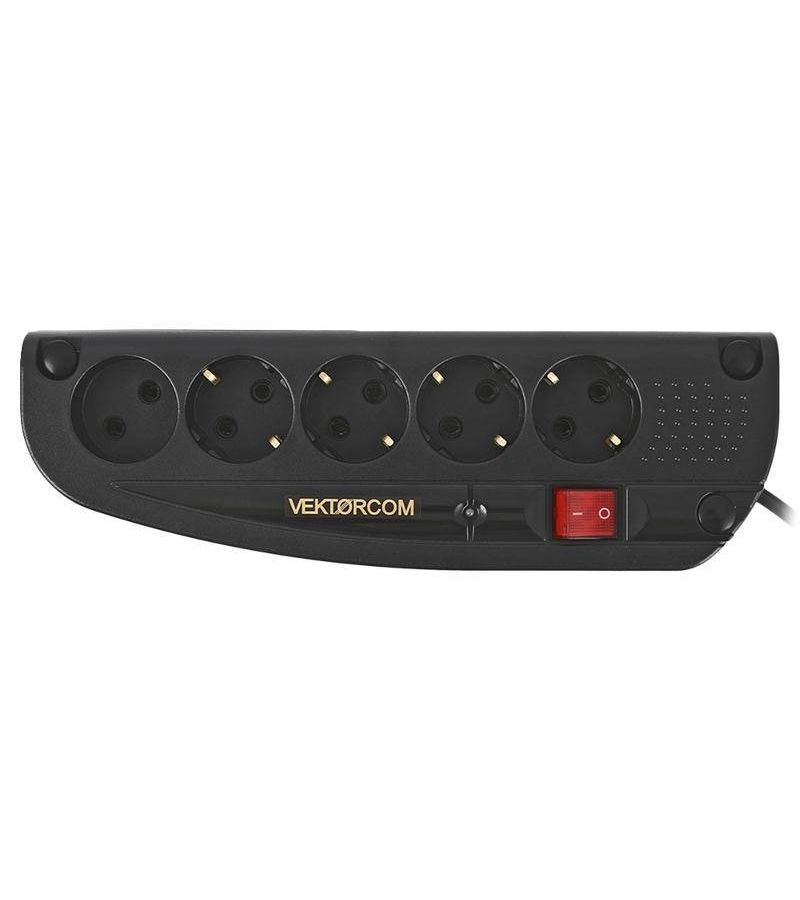 Сетевой фильтр Vektor COM черный 1.8-2м (компьютерный)
Сетевой фильтр Vektor COM черный 1.8-2м (компьютерный)