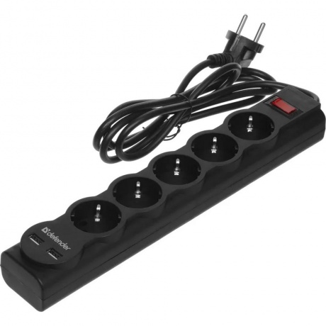 Сетевой фильтр Defender DFS 751 1,8 м 5 розеток 2xUSB 2.1A (99751)
Сетевой фильтр Defender DFS 751 1,8 м 5 розеток 2xUSB 2.1A (99751)