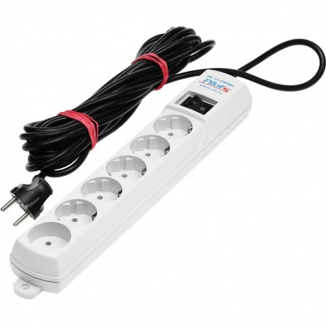 Сетевой фильтр Pilot S 7м (6 розеток) белый
Сетевой фильтр Pilot S 7м (6 розеток) белый