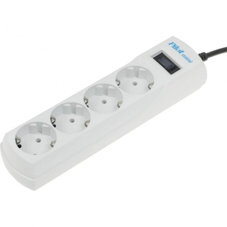 Сетевой фильтр Pilot mini 1.8м (4 розетки) белый
Сетевой фильтр Pilot mini 1.8м (4 розетки) белый