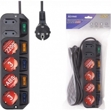 Сетевой фильтр Most A10 3м (6 розеток) черный
Сетевой фильтр Most A10 3м (6 розеток) черный
