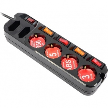 Сетевой фильтр Most ARG 5м (6 розеток) черный
Сетевой фильтр Most ARG 5м (6 розеток) черный