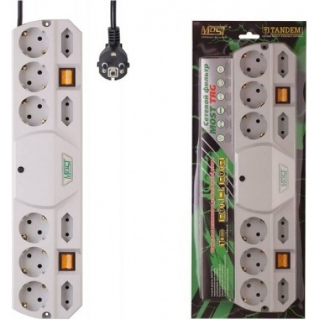 Сетевой фильтр Most TRG 5м (10 розеток) белый
Сетевой фильтр Most TRG 5м (10 розеток) белый