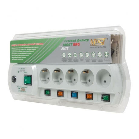 Сетевой фильтр Most ERG 2м (5 розеток) белый
Сетевой фильтр Most ERG 2м (5 розеток) белый