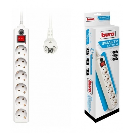 Сетевой фильтр Buro 600SH-3-W 3м (6 розеток) белый
Сетевой фильтр Buro 600SH-3-W 3м (6 розеток) белый