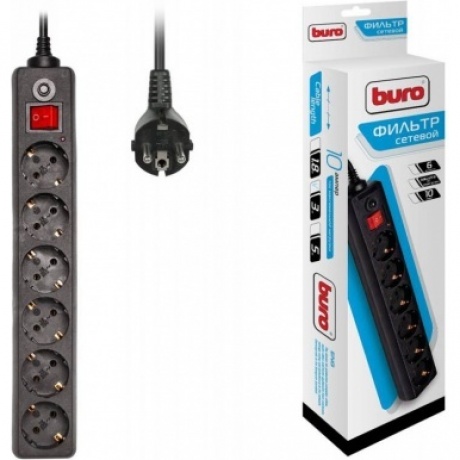 Сетевой фильтр Buro 600SH-3-B 3м (6 розеток) черный
Сетевой фильтр Buro 600SH-3-B 3м (6 розеток) черный