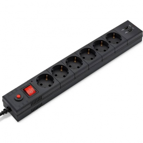 Сетевой фильтр Buro BU-SP5_USB_2A-B 5м (6 розеток) черный
Сетевой фильтр Buro BU-SP5_USB_2A-B 5м (6 розеток) черный
