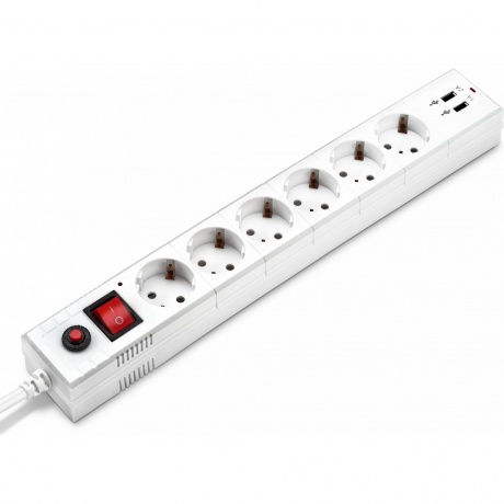 Сетевой фильтр Buro BU-SP5_USB_2A-W 5м (6 розеток) белый
Сетевой фильтр Buro BU-SP5_USB_2A-W 5м (6 розеток) белый