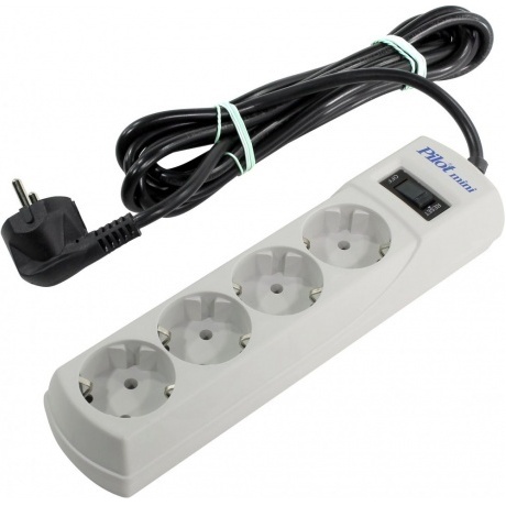 Сетевой фильтр Pilot mini 3м (4 розетки) белый
Сетевой фильтр Pilot mini 3м (4 розетки) белый