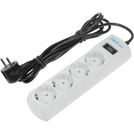 Сетевой фильтр Pilot mini 3м (4 розетки) белый
Сетевой фильтр Pilot mini 3м (4 розетки) белый