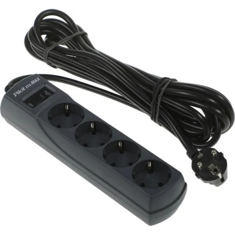 Сетевой фильтр Pilot m-MAX 5м (4 розетки) черный
Сетевой фильтр Pilot m-MAX 5м (4 розетки) черный