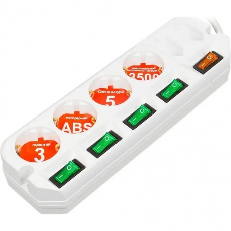 Сетевой фильтр Most A16 5м (6 розеток) белый
Сетевой фильтр Most A16 5м (6 розеток) белый