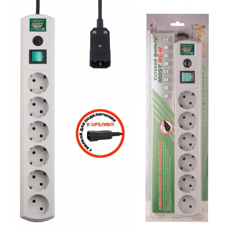 Сетевой фильтр Most RG белый 7м
Сетевой фильтр Most RG белый 7м